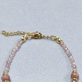 Strawberry Quartz Labradorite Bracelet Friendship Bangle