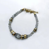 Strawberry Quartz Labradorite Bracelet Friendship Bangle