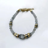 Strawberry Quartz Labradorite Bracelet Friendship Bangle