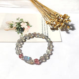 Natural Strawberry Quartz/Moonstone Pixiu Bracelet