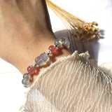 Natural Strawberry Quartz/Moonstone Pixiu Bracelet