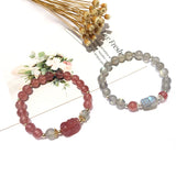 Natural Strawberry Quartz/Moonstone Pixiu Bracelet
