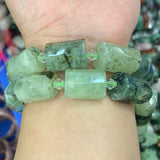 Strawberry Quartz Prehnite Stone Beads 15'' Faceted DIY Loose Beads
