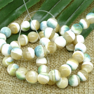 Natural Stripes Chinese Shell Beads For Jewelry Making DIY Charm Bracelet