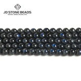 Natural Light Gray Moonstone Beads Round Labradorite Gemstone