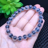 Natural Sugar Heart Agate Round Bead Single Loop Bracelet Women