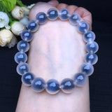 Natural Sugar Heart Agate Round Bead Single Loop Bracelet Women