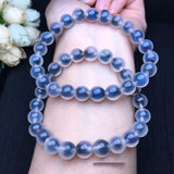 Natural Sugar Heart Agate Round Bead Single Loop Bracelet Women