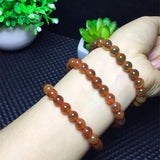 Natural Sugar Heart Gobi Agate Bead Strand Bracelet Red Gemstone Healing