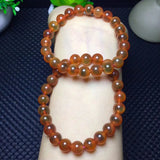Natural Sugar Heart Gobi Agate Bead Strand Bracelet Red Gemstone Healing