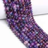 Natural Sugilite Stone Beads Round Spacer Beads for DIY Jewelry Making 6/8/10mm