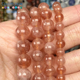 Natural Sun Beads Round Stone Beads 6/8/10 MM