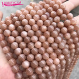 Natural Sun Stone Round Beads 6-14mm DIY Jewelry Accessory