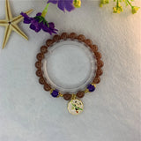 Sun Stone Strawberry Crystal Round Beads 8mm Bracelet for Women