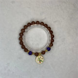 Sun Stone Strawberry Crystal Round Beads 8mm Bracelet for Women