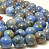 Sunset Dumortierite Smooth Round Beads Gemstones for Jewelry Making