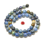 Sunset Dumortierite Smooth Round Beads Gemstones for Jewelry Making