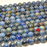 Sunset Dumortierite Smooth Round Beads Gemstones for Jewelry Making