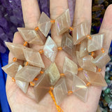 Natural Sunstone Aquamarine Fluorite Stone Beads 15'' DIY Loose Beads