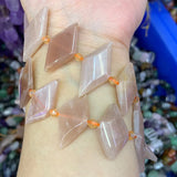 Natural Sunstone Aquamarine Fluorite Stone Beads 15'' DIY Loose Beads