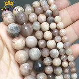 Sunstone Faceted Loose Spacer Beads 15'' Strands 6/8/10/12mm