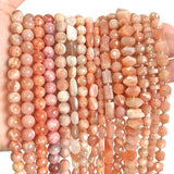 Matte Round Sunstone Beads for DIY Jewelry Making