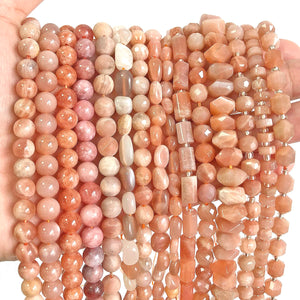 Natural Sunstone Beads Irregular Round Loose Sun Beads for DIY Jewelry
