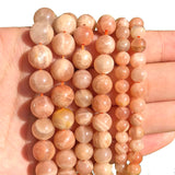 Natural Sunstone Beads Irregular Round Loose Sun Beads for DIY Jewelry