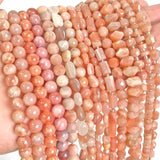 Natural Sunstone Beads Irregular Round Loose Sun Beads for DIY Jewelry