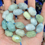 Natural Sunstone Coral Fessoil Aquamarine Prehnite Beads 15''