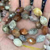 Natural Sunstone Coral Fessoil Aquamarine Prehnite Beads 15''
