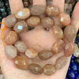 Natural Sunstone Coral Fessoil Aquamarine Prehnite Beads 15''