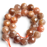 Sunstone Drop Faceted Rondelle Loose Beads for Jewelry Making