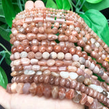Sunstone Drop Faceted Rondelle Loose Beads for Jewelry Making