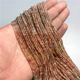 Sunstone Gradient Bead Orange Faceted Round Small Bead 3mm