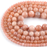 Natural Sunstone Round Gemstone Spacer Bead 6/8/10/12mm