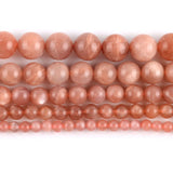 Natural Sunstone Round Gemstone Spacer Bead 6/8/10/12mm