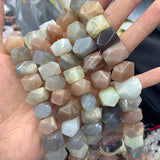 Natural Sunstone Stone Beads Faceted Irregular DIY Loose Beads 15''