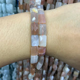 Natural Sunstone Stone Beads Rectangle Spacer Beads for Jewelry Making