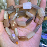 Natural Sunstone Stone Beads Rectangle Spacer Beads for Jewelry Making