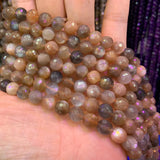 Natural Sunstone Stone Beads 5.5-9.5mm Round DIY Loose Beads