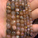 Natural Sunstone Stone Beads 5.5-9.5mm Round DIY Loose Beads