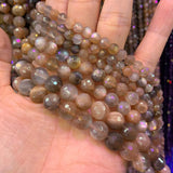 Natural Sunstone Stone Beads 5.5-9.5mm Round DIY Loose Beads