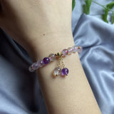 7 Quartz Crystal Bracelet 14k Filled Fine Jewelry Gift