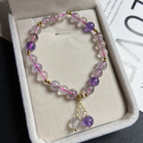 7 Quartz Crystal Bracelet 14k Filled Fine Jewelry Gift
