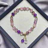 7 Quartz Crystal Bracelet 14k Filled Fine Jewelry Gift