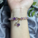 7 Quartz Crystal Bracelet 14k Filled Fine Jewelry Gift