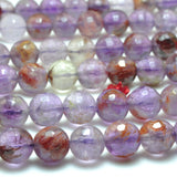 Natural Seven Crystal Faceted Round Loose Beads Gemstone 7 Semi Precious Stone
