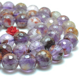 Natural Seven Crystal Faceted Round Loose Beads Gemstone 7 Semi Precious Stone