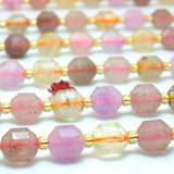 Strawberry Quartz Faceted Point Beads Bracelet